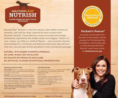 Paquete: Alimento seco Rachael Ray Nutrish con carne de res real, guisantes y arroz integral + Paquete variado de alimento húmedo para perros