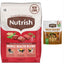 Paquete: Alimento seco Nutrish de Rachael Ray con receta de carne de res, guisantes y arroz integral + premios para perros con sabor a pollo y verduras y huesos para sopa