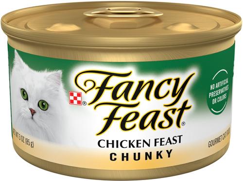 Chicken Feast Chunky Pate Wet Cat Food, 3-oz can, case of 24