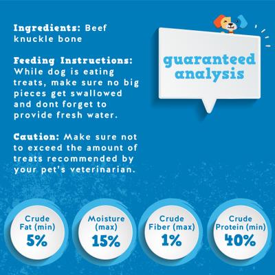 Large Roasted Beef Knuckle Head Dog Treats, 1 count