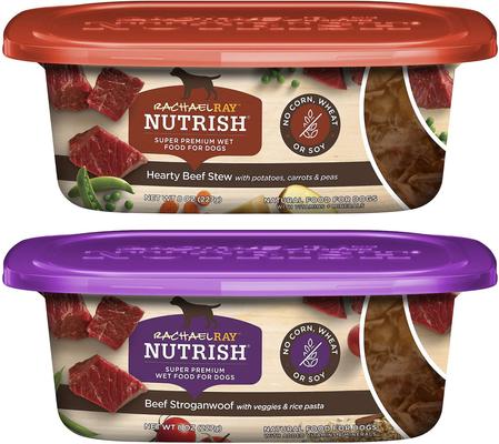 Bundle: Rachael Ray Nutrish Hearty Beef Stew Grain-Free + Beef Stroganwoof Wet Dog Food