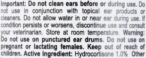 Plus Advanced Formula 1% Hydrocortisone Otic Dog & Cat Ear Infection Solution, 1.25-fl oz bottle