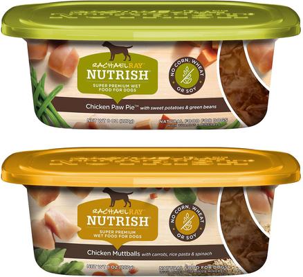 Bundle: Rachael Ray Nutrish Chicken Paw Pie Wet Dog Food + Chicken Muttballs with Pasta Wet Food