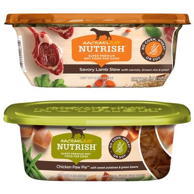 Bundle: Rachael Ray Nutrish Savory Lamb Stew + Chicken Paw Pie Wet Dog Food