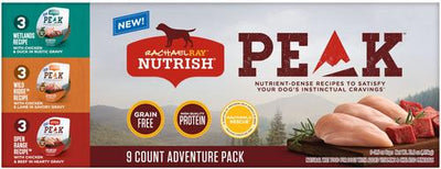 Bundle: Rachael Ray Nutrish PEAK Adventure Variety Pack + Hearty Beef Stew Wet Dog Food