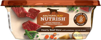 Paquete variado: alimento húmedo para perros sin cereales Nutrish Hearty Beef Stew de Rachael Ray, sabores a pastel de pata de pollo y estofado de cordero