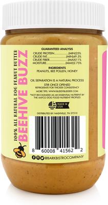 Beehive Buzz Buddy Budder Dog Treat, 17-oz jar
