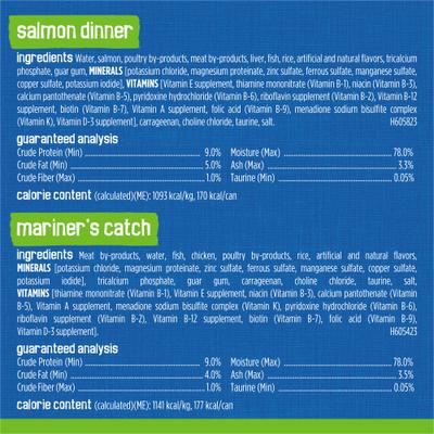 Purina Friskies Seafood Favorites Wet Cat Food Variety Pack, 5.5-oz can, case of 32