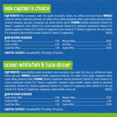 Purina Friskies Seafood Favorites Wet Cat Food Variety Pack, 5.5-oz can, case of 32