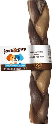 Odor Free 6" Braided Beef Bully Stick, 1 count