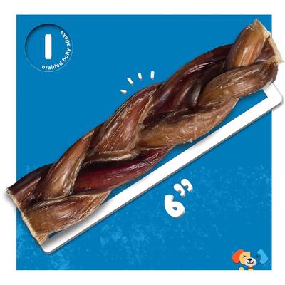 Palitos de carne trenzada de res sin olor de 6 pulgadas, 1 unidad
