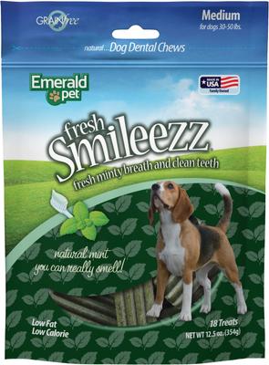 Fresh Smileezz Medium Grain-Free Dental Dog Treats, 18 count