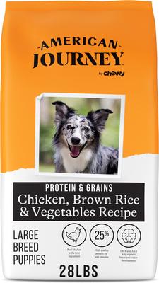 Protein & Grains Large Breed Puppy Chicken, Brown Rice & Vegetables Recipe Dry Dog Food, 56-lb bundle