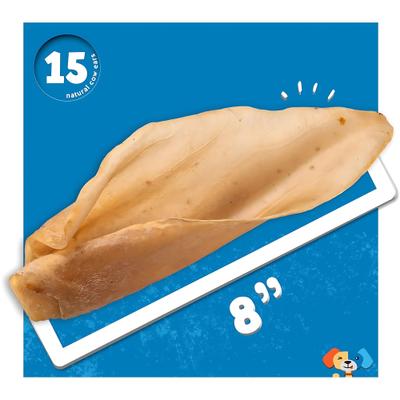 Premium Cow Ear Dog Treats, 15 count