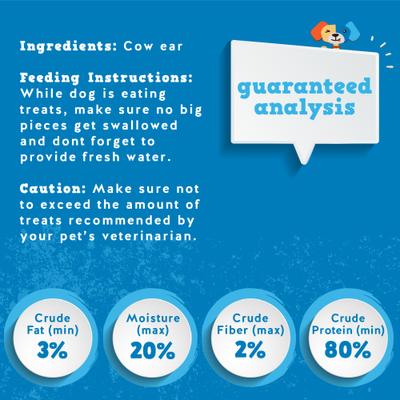 Premium Cow Ear Dog Treats, 15 count