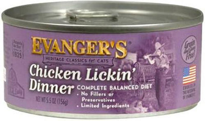 Classic Recipes Chicken Lickin' Dinner Grain-Free Canned Cat Food, 5.5-oz, case of 24