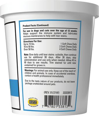 Tear Stain Soft Chews Dog & Cat Supplement, 65 count