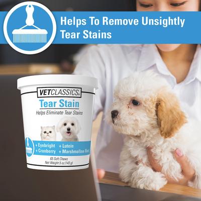 Tear Stain Soft Chews Dog & Cat Supplement, 65 count