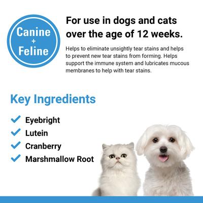 Tear Stain Soft Chews Dog & Cat Supplement, 65 count