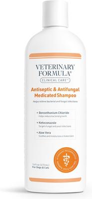 Paquete: Spray antiséptico y antimicótico Veterinary Formula Clinical Care y champú antiséptico y antimicótico Veterinary Formula Clinical Care (botella de 16 oz)