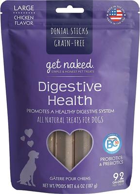 Digestive Health Grain-Free Dental Stick Dog Treats, Large, 36 count