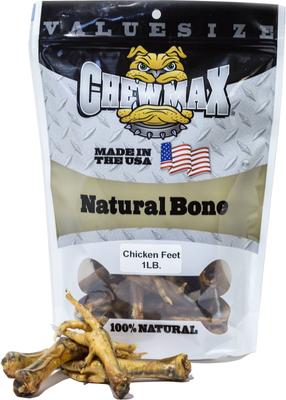 Galletas masticables naturales para perros Chicken Feet, bolsa de 1 lb