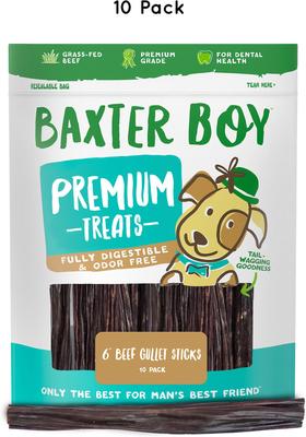 Premium Beef Gullet Sticks 6" Dog Treats, 25 count