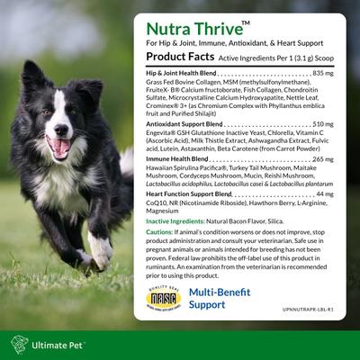 Nutra Thrive Multivitamin 40-in-1 Powder Supplement for Dogs, 4.02-oz jar
