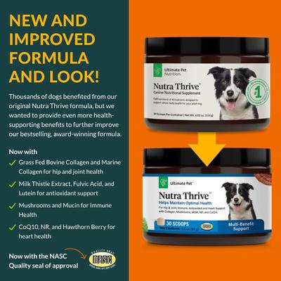 Nutra Thrive Multivitamin 40-in-1 Powder Supplement for Dogs, 4.02-oz jar
