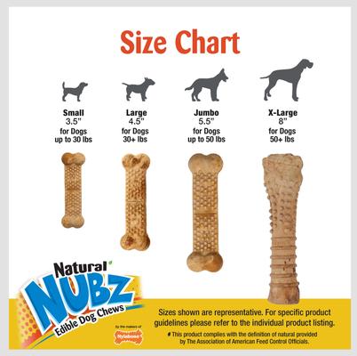 Nubz WILD Natural Long Lasting Edible Bison Flavor Small Dog Chew Treat, 4 count
