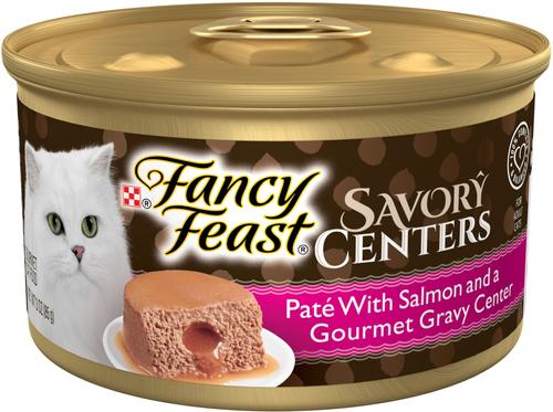 Savory Centers Salmon Canned Cat Food, 3-oz, case of 24