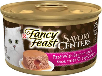 Comida enlatada para gatos Savory Centers Salmon, 3 oz, caja de 24