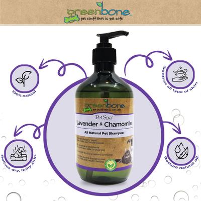 Pet Spa All-Natural Plant-Based Shampoo, Lavendar & Chamomile, 16.9-fl oz bottle