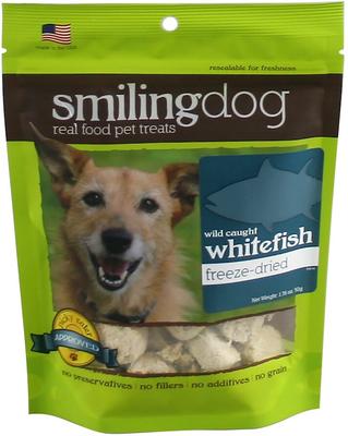 Smiling Dog Wild Caught Whitefish Freeze-Dried Dog Treats, 1.76-oz bag