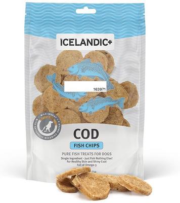 Cod Fish Chips Dog Treat, 2.5-oz bag