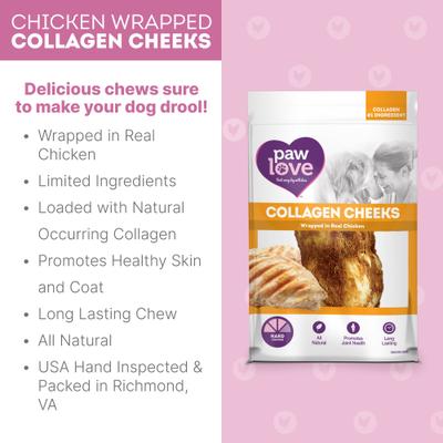 5-in Chicken Wrapped Beef Collagen Cheeks Dog Treat