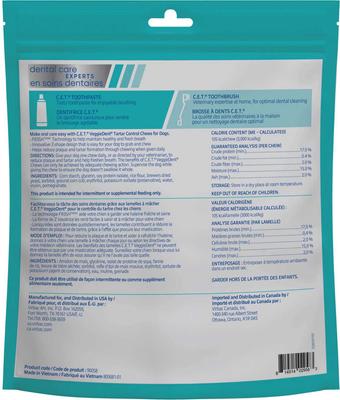 Bundle: Virbac C.E.T. VeggieDent Fr3sh for Small Dogs + Dental Chews for Large Dogs