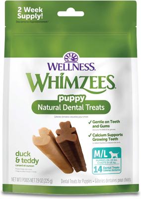by Wellness Puppy Dental Chews Natural Grain-Free Dental Dog Treats, Extra Small/Small, 30 count