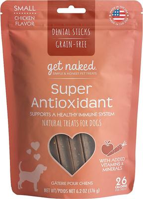 Super Antioxidant Grain-Free Dental Stick Dog Treats, Large, 36 count