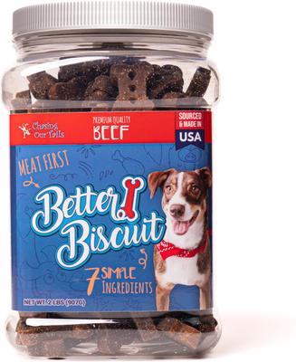 Golosinas crujientes de carne de res Better Biscuit para perros, bolsa de 2 lb