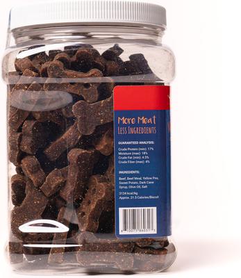 Golosinas crujientes de carne de res Better Biscuit para perros, bolsa de 2 lb