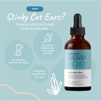 Kitty Ears Sweet Fennel Lemongrass Ear Cleaner, 4-fl oz bottle