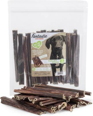 Golosinas para perros sin cereales Gullet Sticks, 25 unidades, 6 pulgadas
