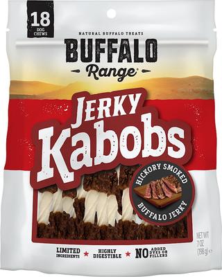 All Natural Grain-Free Jerky Kabob Rawhide Dog Treats, 18 count