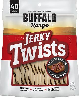 All Natural Grain-Free Jerky Twist Rawhide Dog Treats, 80 count