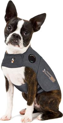 Bundle: ThunderShirt Classic Anxiety & Calming Vest, Heather Grey, X-Small + ThunderWunders Melatonin Dog Chews
