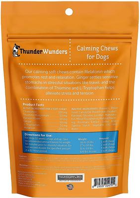 Bundle: ThunderShirt Classic Anxiety & Calming Vest, Heather Grey, X-Small + ThunderWunders Melatonin Dog Chews