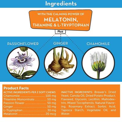 Bundle: ThunderShirt Classic Anxiety & Calming Vest, Heather Grey, X-Small + ThunderWunders Melatonin Dog Chews