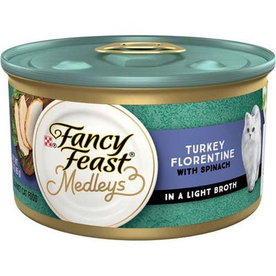 Alimento enlatado para gatos Elegant Medleys Turkey Florentine, 3 oz, caja de 24