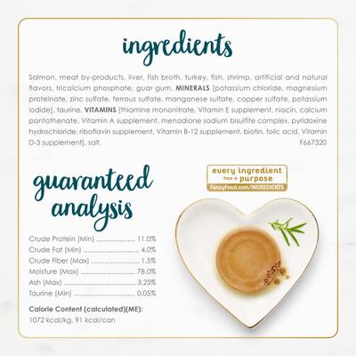 Classic Salmon & Shrimp Feast Canned Cat Food, 3-oz, case of 24